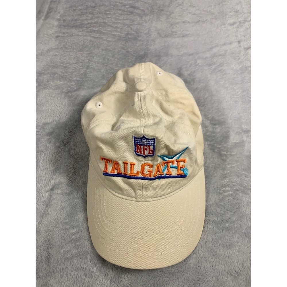Vintage NFL Super Bowl Xli Tailgate Hat 2007 Miami Colts Bears Cream Strapback